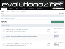Tablet Screenshot of evolutionoz.net